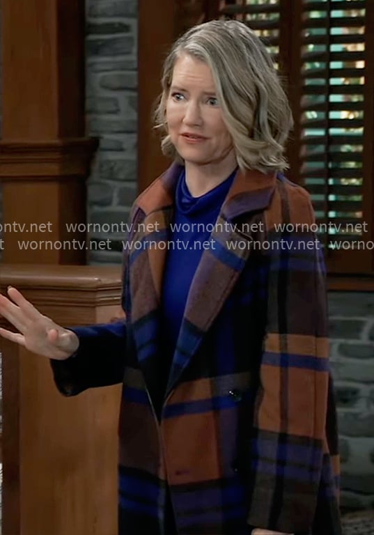 Nina's plaid coat on General Hospital