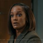 Olympia’s olive green suit on Matlock