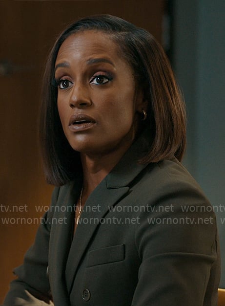 Olympia's olive green suit on Matlock