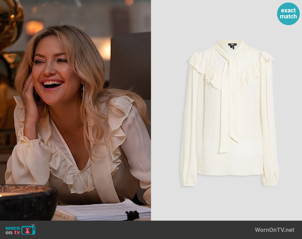 Paige Katya Blouse worn by Isla Gordon (Kate Hudson) on Running Point