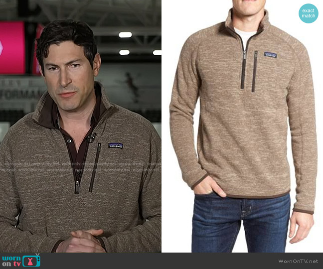 Patagonia Better Sweater Quarter Zip Fleece Lined Pullover worn by Sam Brock on Today