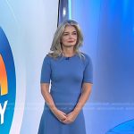 Paulina Porizkova’s blue knit midi dress on Today