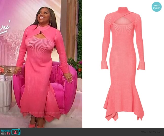 3.1 Phillip Lim Cut-Out Ribbed Knit Dress worn by Sherri Shepherd on Sherri