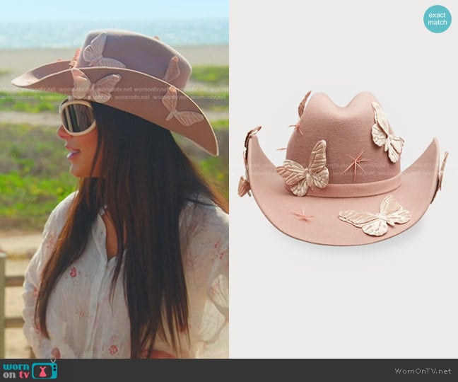 Gigi Burris Britney Butterfly Hat worn by Angie Katsanevas on The Real Housewives of Salt Lake City