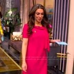 Alyssa’s pink tie neck dress on The View