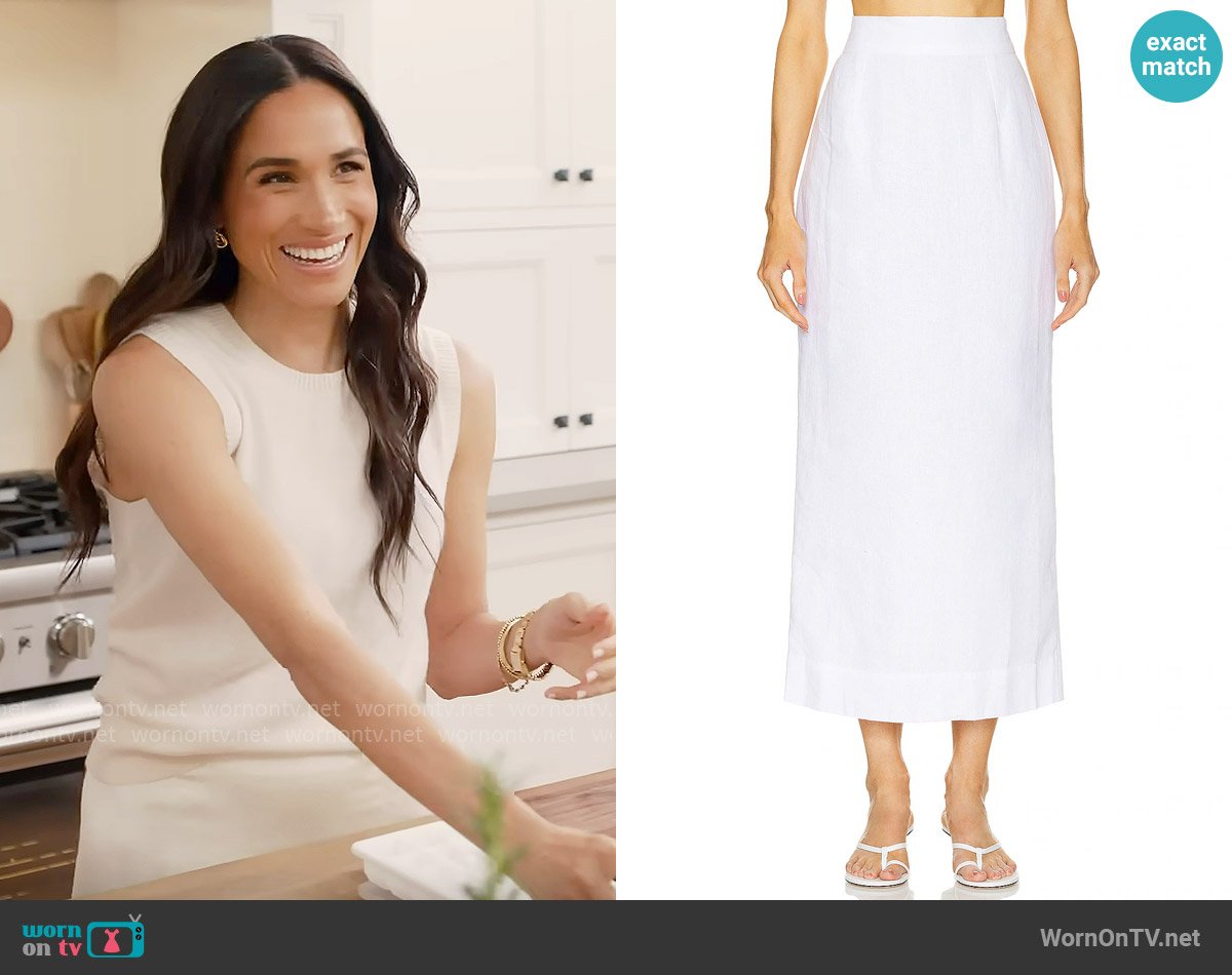 Posse Emma Pencil Skirt worn by Meghan Markle on With Love Meghan