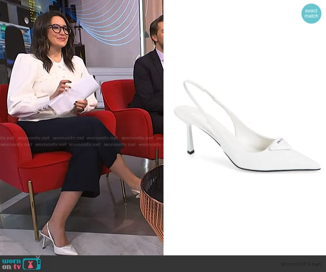 Savannah’s white pumps on NBC News Daily