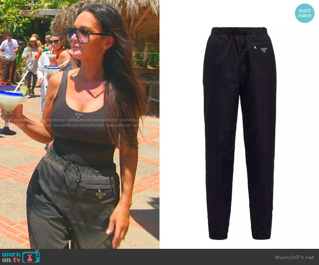 Prada Re-Nylon Gabardine Pants worn by Lisa Barlow on The Real Housewives of Salt Lake City