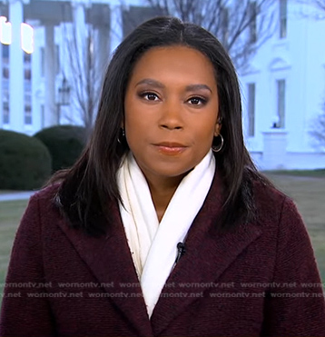 Rachel’s burgundy coat on Good Morning America