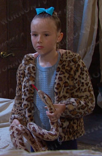 Rachel's leopard jacket on Days of our Lives