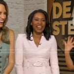 Rachel’s pink belted dress on Good Morning America