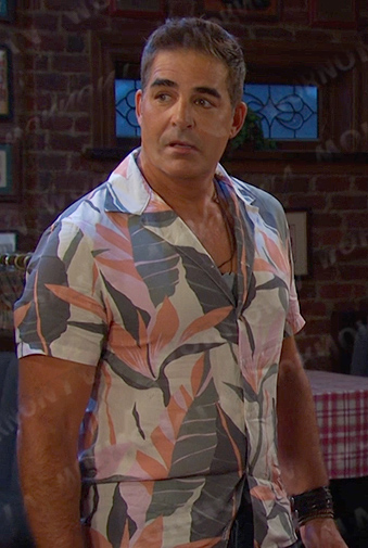 Rafe’s leaf print shirt on Days of our Lives