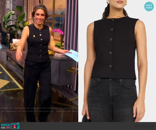 Rag & Bone Irina Button Front Vest worn by Alyssa Farah Griffin on The View