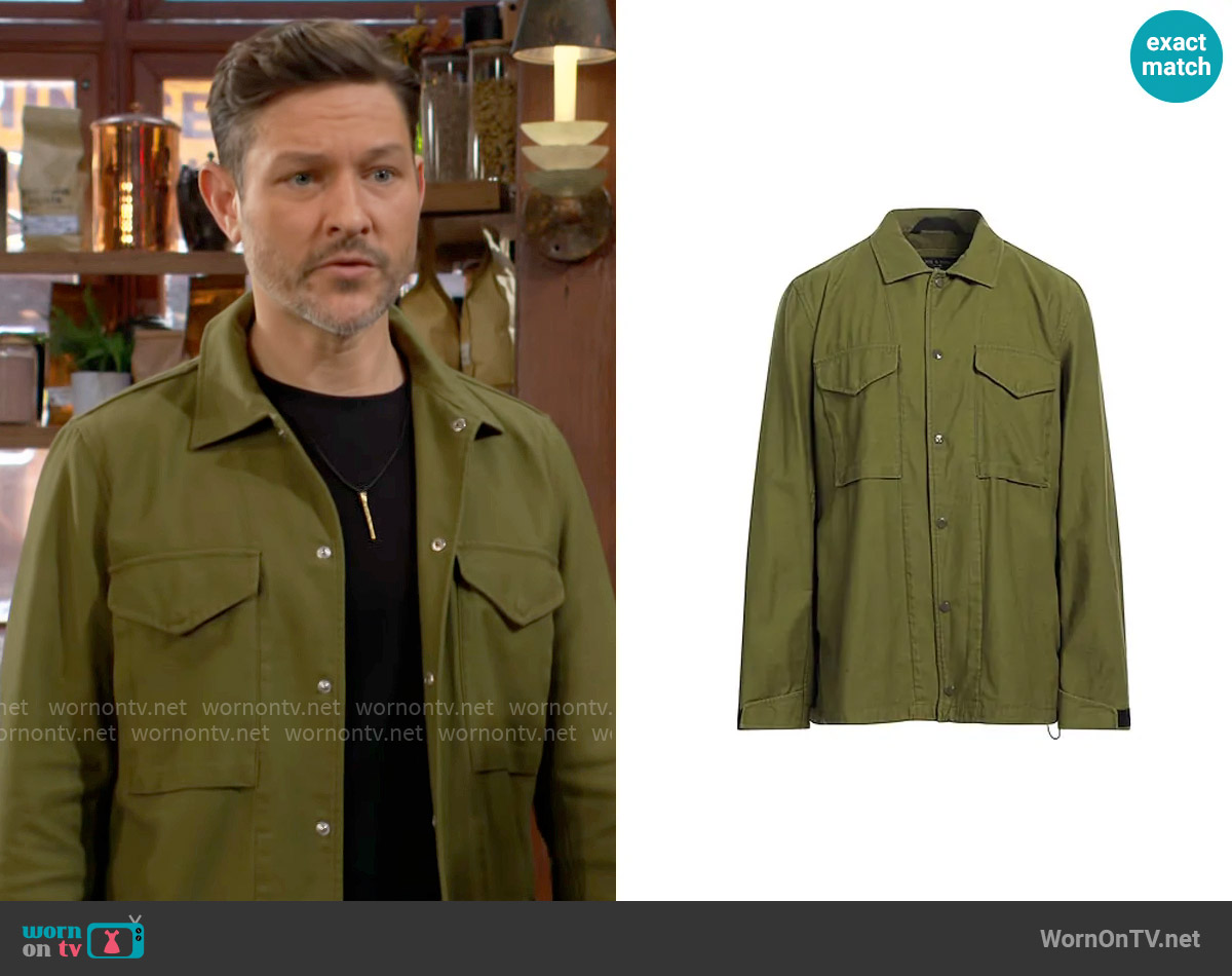 Rag and Bone Flight Shirt Jacket worn by Daniel Romalotti (Michael Graziadei) on The Young and the Restless