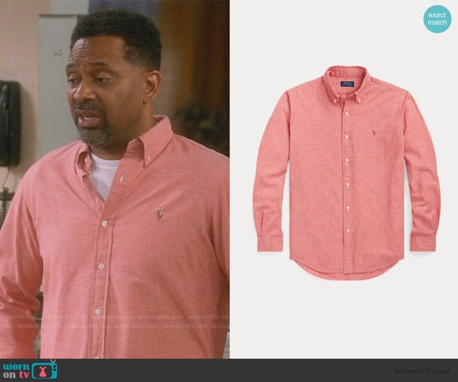 Ralph Lauren Work Shirt worn by Bernard Upshaw (Mike Epps) on The Upshaws