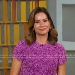 Rebecca’s purple fuzzy top on Good Morning America