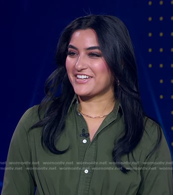 Reena's green shirtdress on Good Morning America