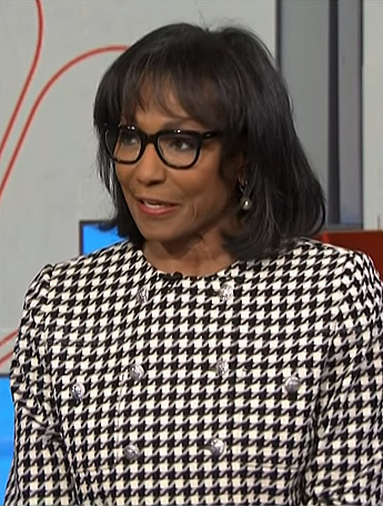 Rehema Ellis’s houndstooth jacket on NBC News Daily