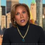 Robin’s blue gemstone pendant necklace on Good Morning America