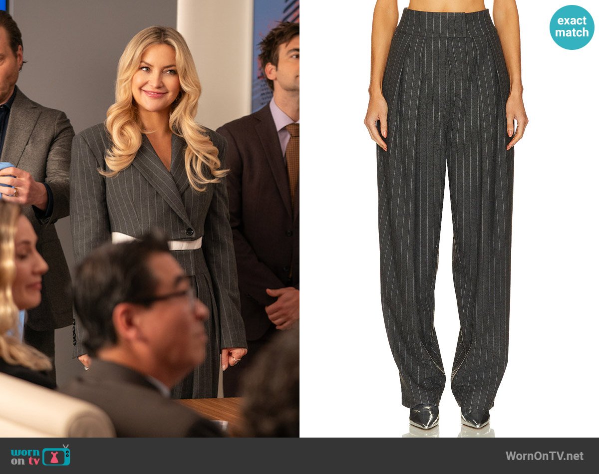 Ronny Kobo Darine Pant in Charcoal worn by Isla Gordon (Kate Hudson) on Running Point