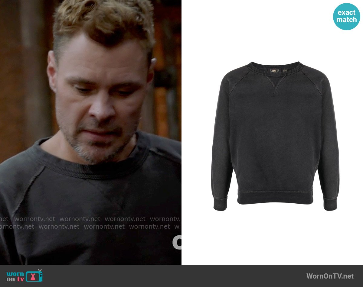 RRL Crew-neck cotton sweatshirt worn by Adam Ruzek (Patrick John Flueger) on Chicago PD