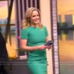 Sara’s green short sleeve sheath dress on The View