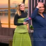 Sara’s green pleated peplum dress on The View