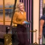 Sara’s mustard ribbed top and pants on The View