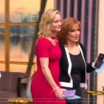 Sara’s pink short sleeve sheath dress on The View