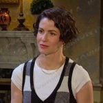 Sarah’s black check knit vest on Days of our Lives