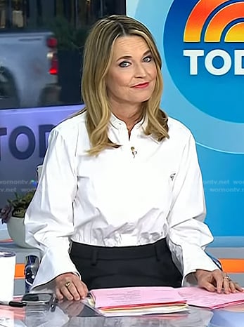 Savannah’s white poplin shirt on Today