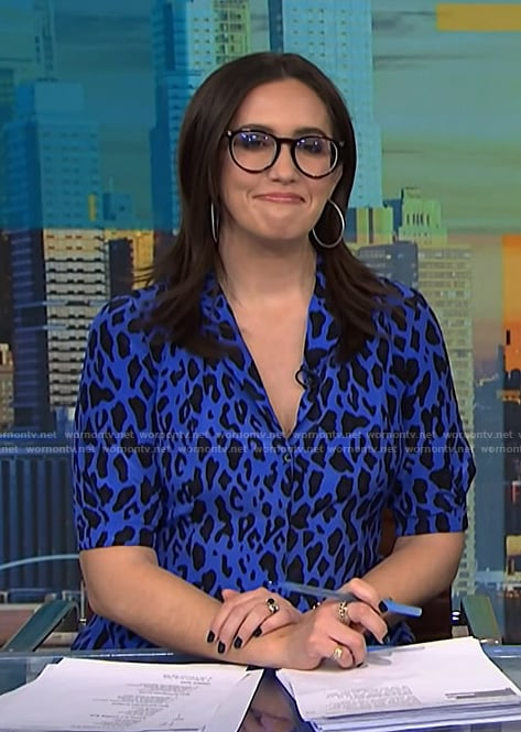 Savannah’s blue leopard print dress on NBC News Daily