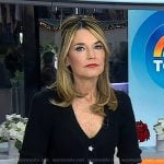 Savannah’s black star button cardigan on Today