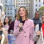 Savannah’s pink double breasted coat on Today