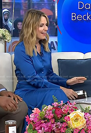 Savannah’s blue shirtdress on Today