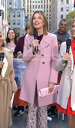 Savannah's pink double breasted coat on Today