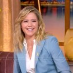 Sara’s blue blazer and twist front blouse on The View