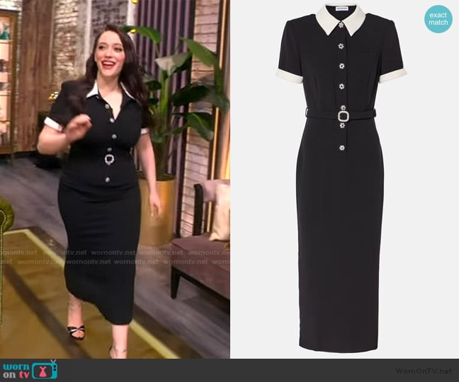 Self Portrait Crepe Collared Dress worn by Kat Dennings on The View