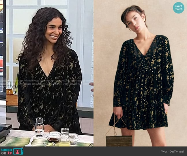 Sezane Aurélie Dress worn by Nisha Vora on Today