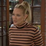 Sharon’s striped turtleneck top on The Young and the Restless