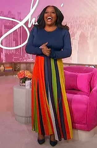 Sherri’s multicolored stripe skirt on Sherri