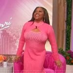 Sherri’s pink ribbed cutout dress on Sherri