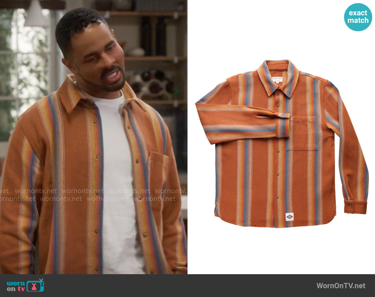 Signature Innovation Group Baja Shirt Jacket Sienna worn by Damon (Damon Wayans Jr.) on Poppas House