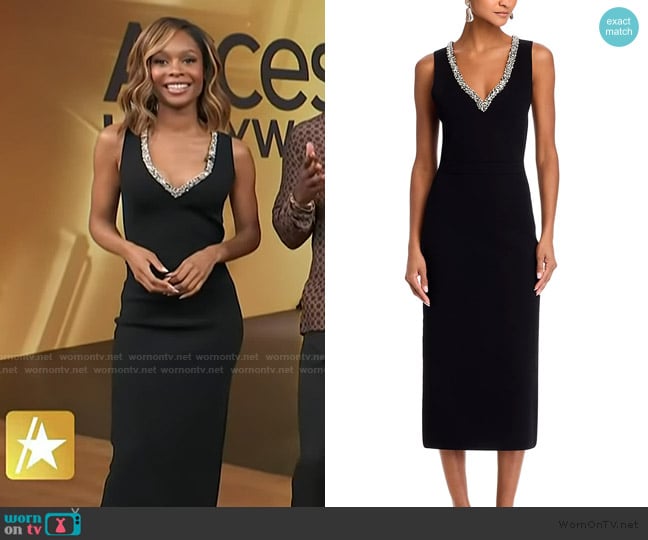 Simkhai Khari Dress worn by Zuri Hall on Access Hollywood