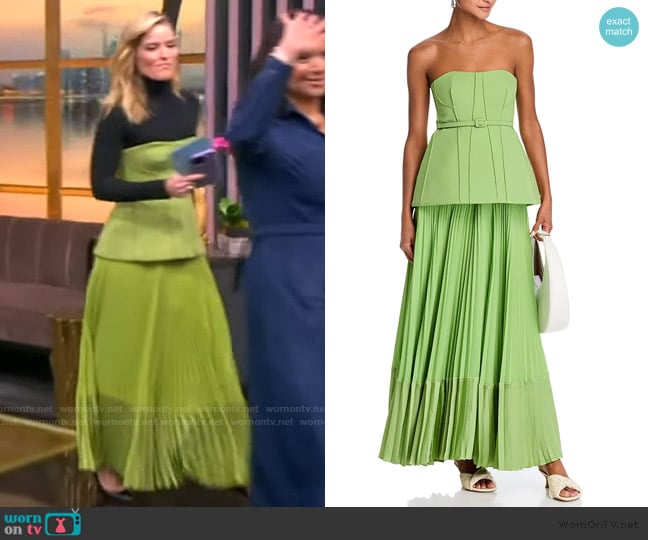 Simkhai Vine Prisca Bustier Midi Dress worn by Sara Haines on The View