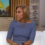 Robin’s blue split-neck dress on Good Morning America