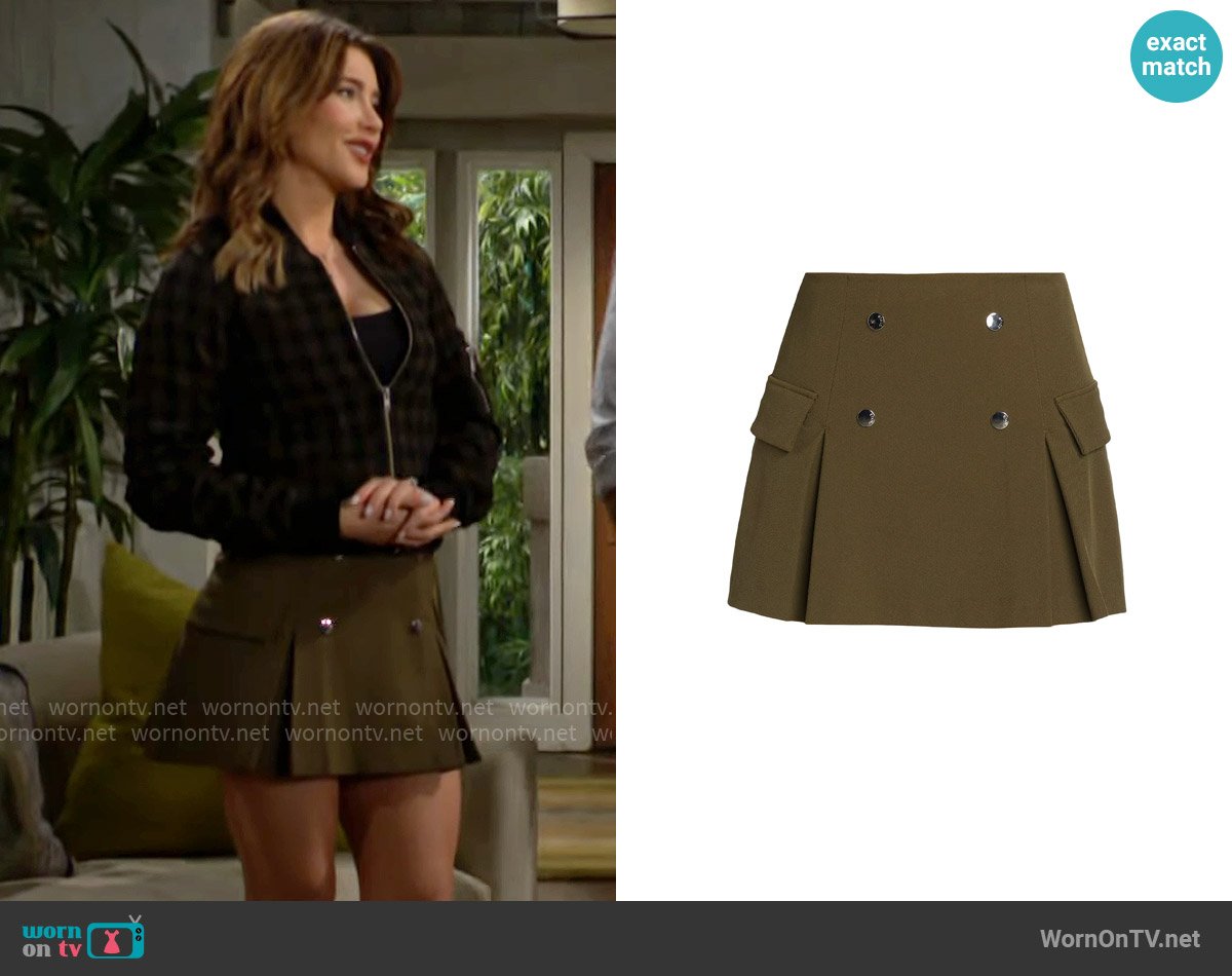 Staud Division Skirt worn by Steffy Forrester (Jacqueline MacInnes Wood) on The Bold and the Beautiful