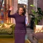 Sunny’s purple long sleeve sheath dress on The View