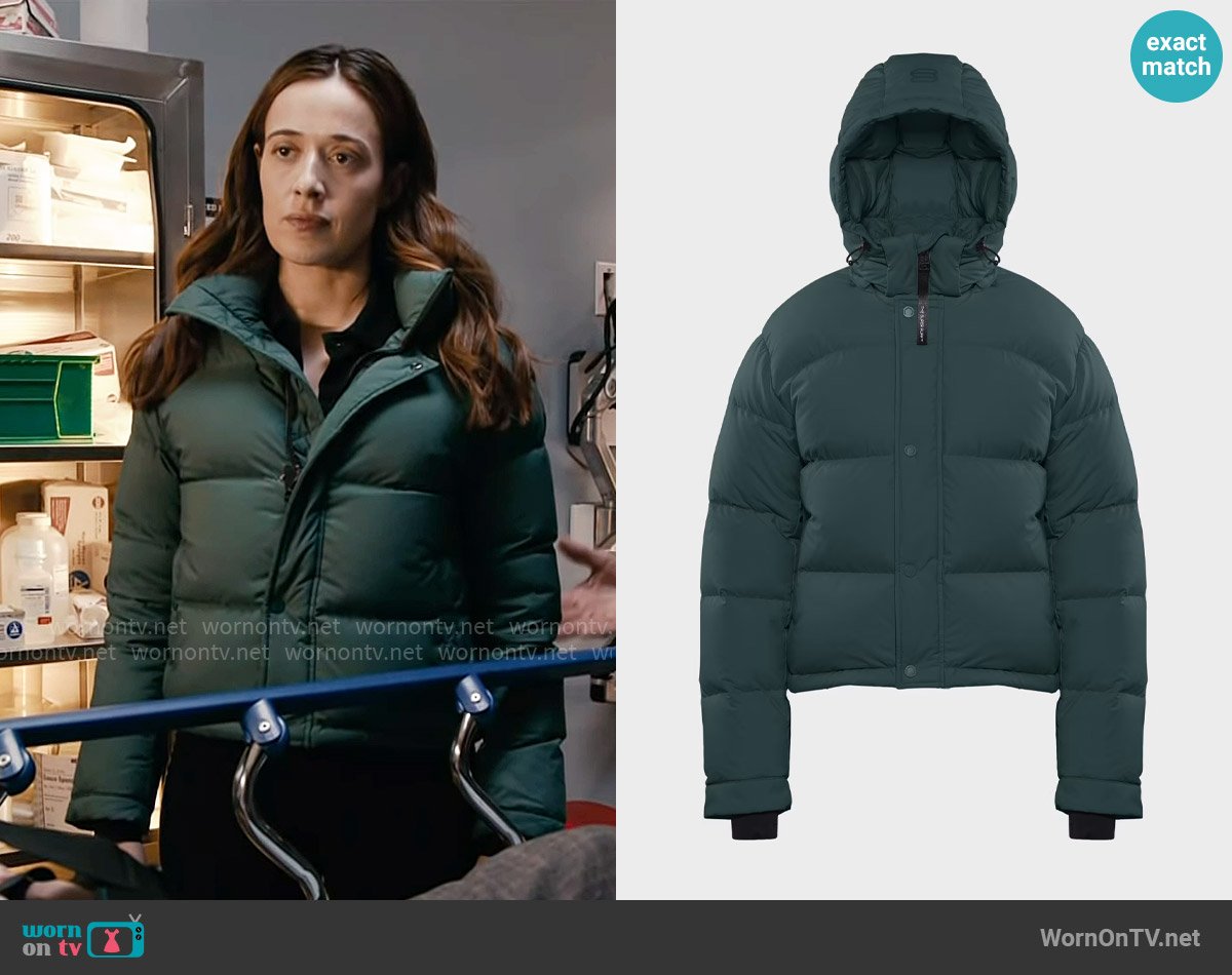 The Super Puff Shorty Jacket worn by Kim Burgess (Marina Squerciati) on Chicago PD