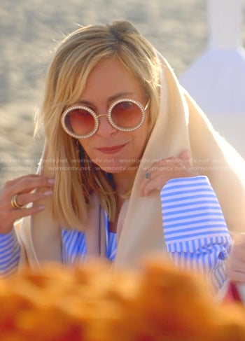 Sutton's embellished round sunglasses on The Real Housewives of Beverly Hills